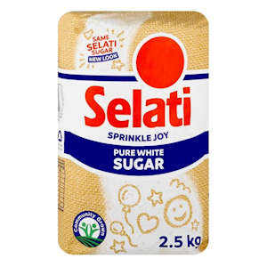 Selati Pure White Sugar Bag 2.5kg